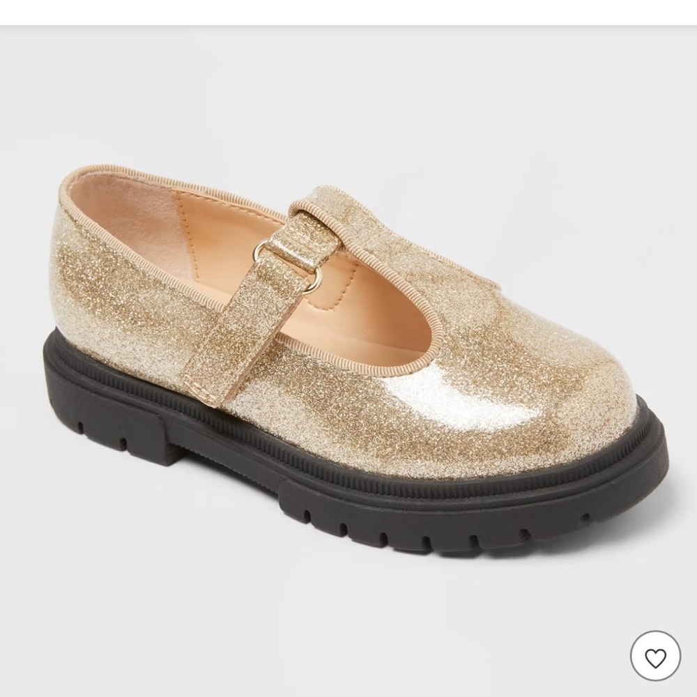 Toddler Girls' Wende T-Strap Mary Jane Flats - Cat & Jack™ Gold